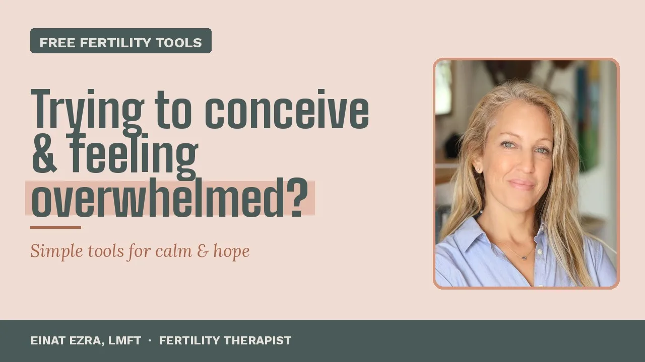 Einat Ezra, fertility therapist: simple tools for calm and hope